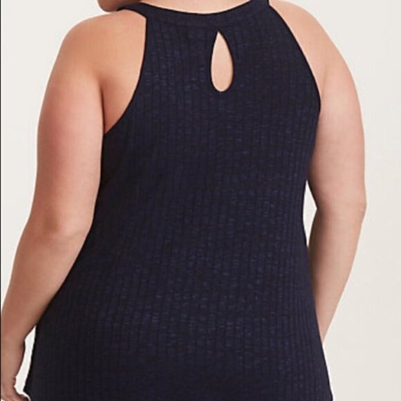 Torrid Navy Goddess High Neck Top 2x NEW NWT - Picture 3 of 10